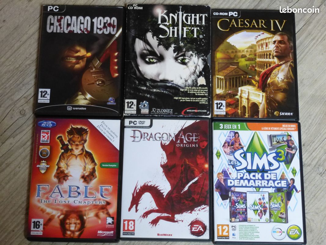LOT JEUX PC DIVERS 15 cd-ROM EUR 1,00 - FR