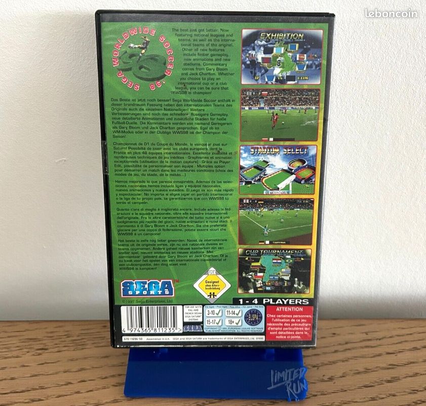 SEGA Worldwide Soccer '98 Club Edition - Sega Saturn Complet PAL FR