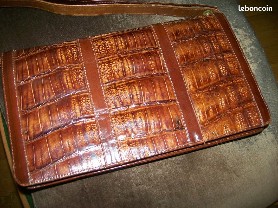 Sac bandoulière vintage en croco (image 14)