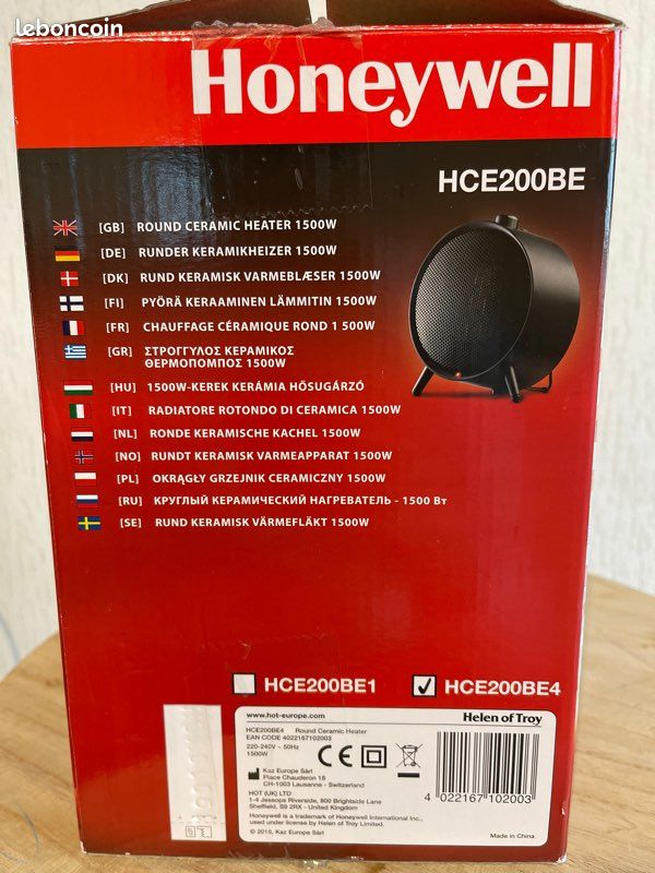 Honeywell Chauffage céramique rond 1500w (image 3)