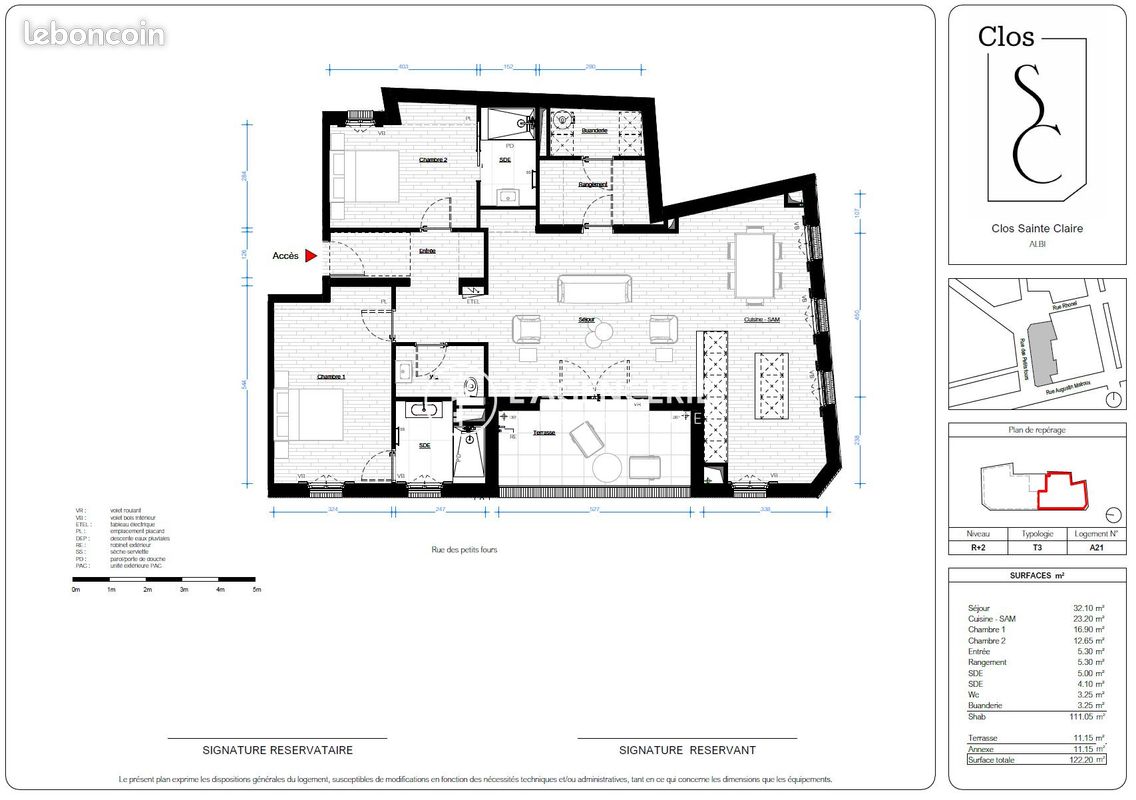 Appartement 3 pièces 111 m² · à Albi · 111 m² · 430 000 €