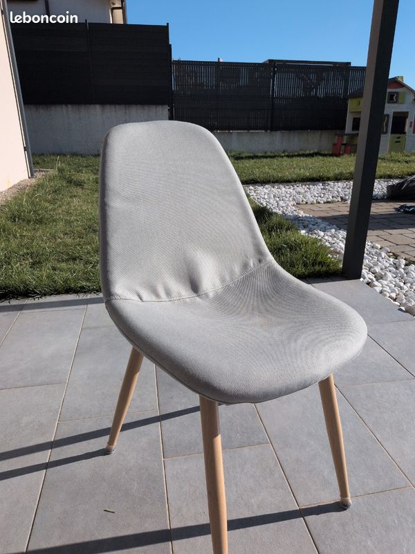 Lot de 6 chaises grises type scandinave (image 4)