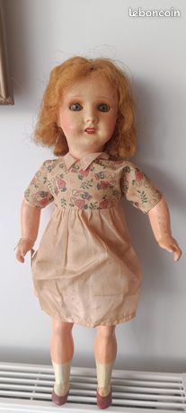 Lot De Vêtements Anciens Pour Poupée Porcelaine – 28 Cm, Années 1950, Tissu D'époque