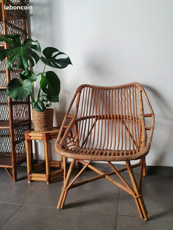 Superbe fauteuil vintage rotin (image 2)