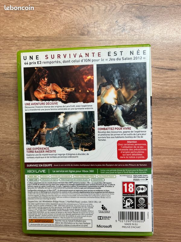 Tomb Raider Legend - Xbox 360 - Bon état - Complet - Pal - Jeux vidéo