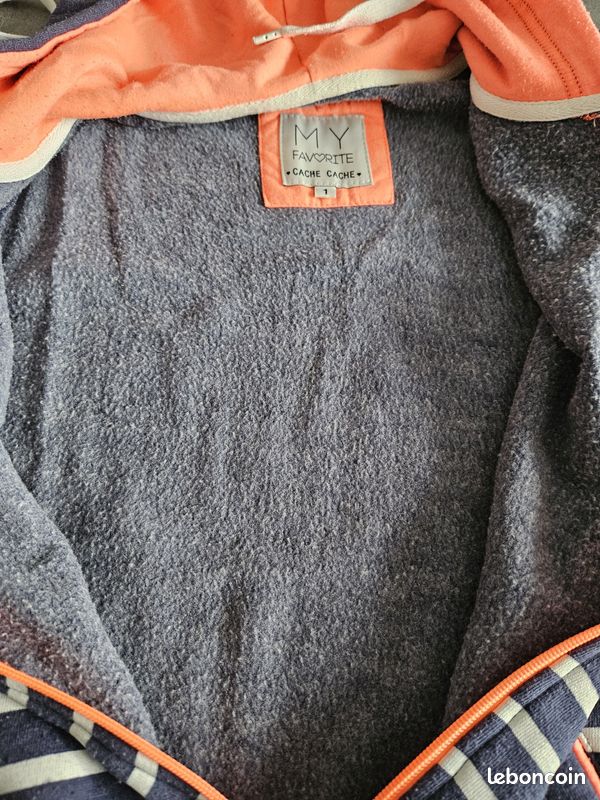 Gilet marinière à capuche femme Taille (S 36) Cache Cache