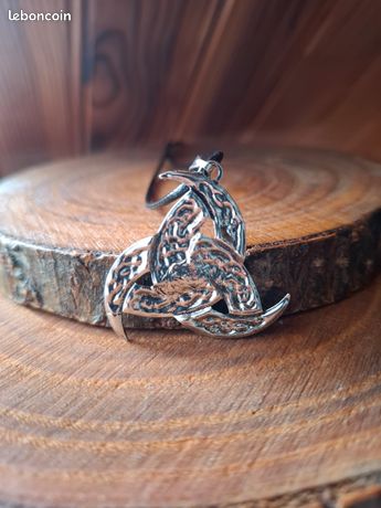 Collier pendentif Sleipnir en argent massif – Viking-celtic