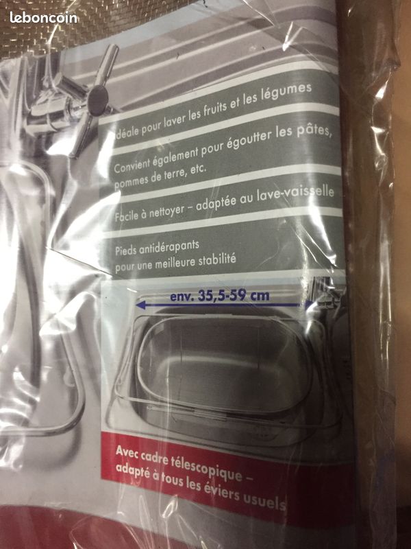 Passoire pour évier inox ajustable tous éviers (image 3)