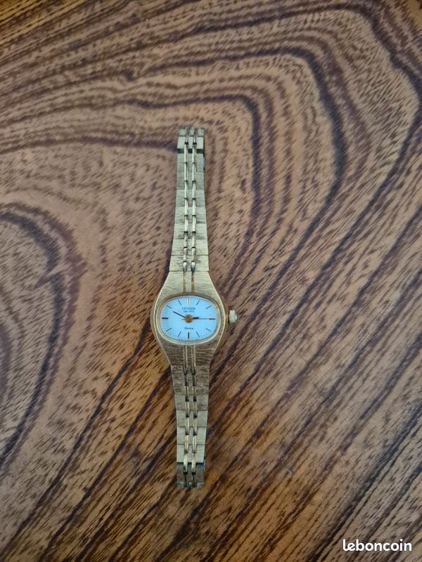 Montre Vintage Citizen Seven Pour Femme - Quartz, Boîtier Laiton Doré - Années 1960