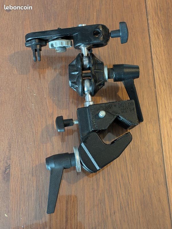 Rotule Double Manfrotto 155RC Avec Plaque Dégagement Rapide - Fabriquée En Italie - Occasion