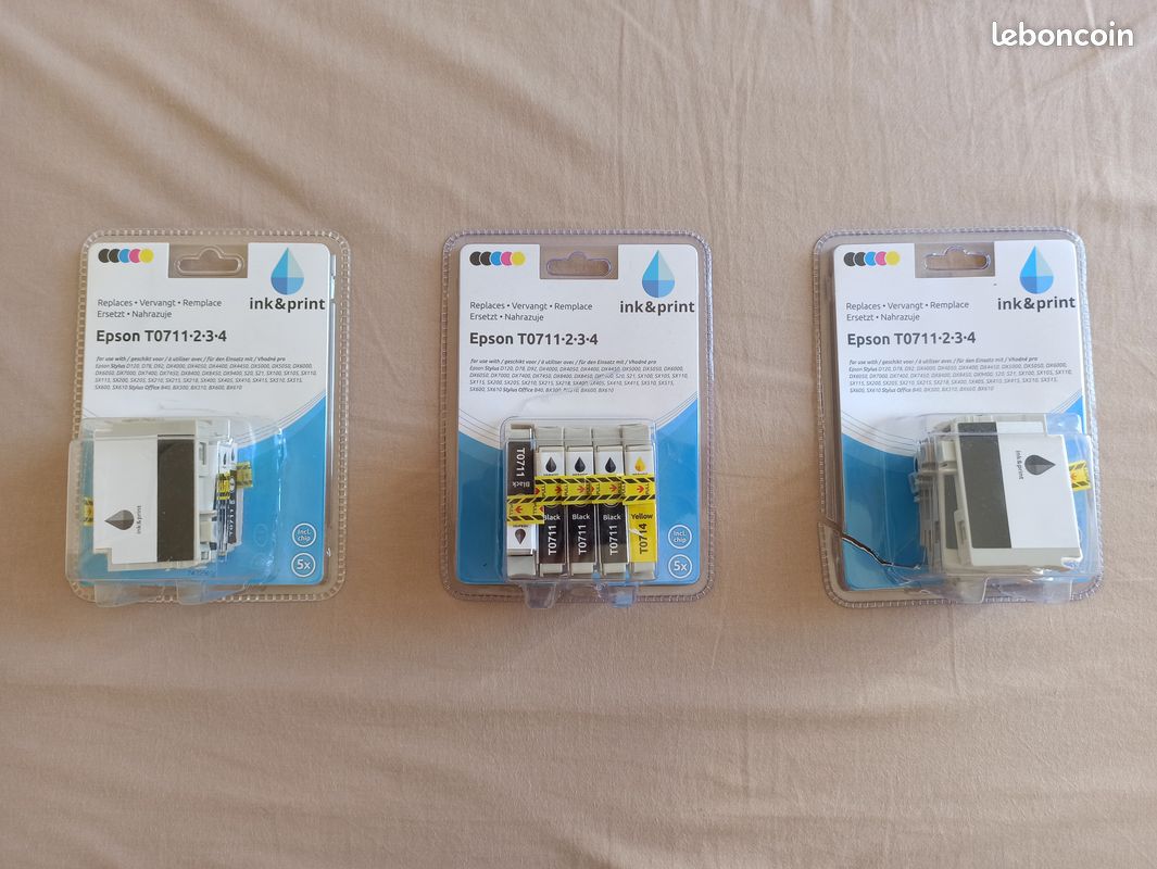 Cartouches imprimante EPSON T0711 et T0714 (image 1)
