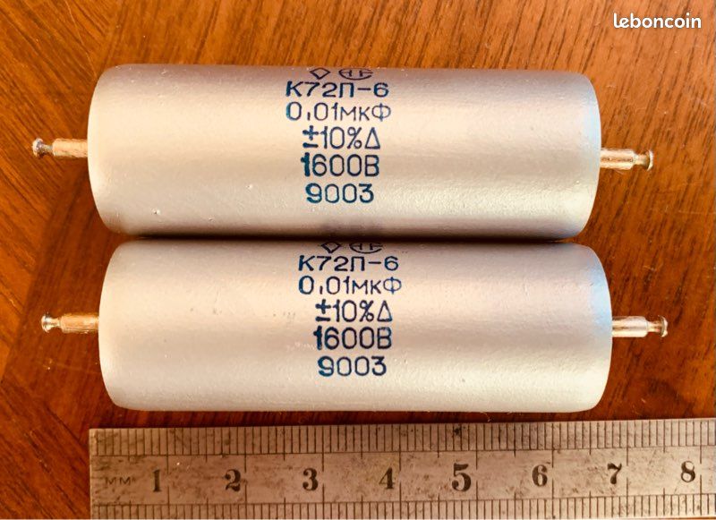 Capacitor 0.47uF 630V /-5% K73-16 Audio PETP Made In USSR - Foto 7