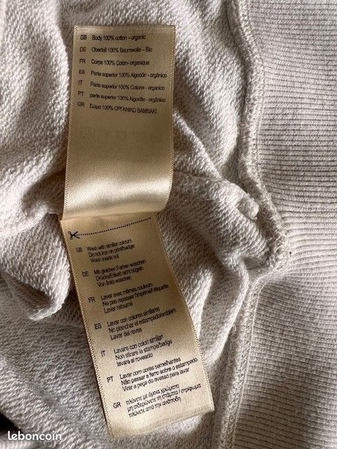 Sweat Femme Scotch & Soda Blanc Pied-de-poule 100% Coton – Taille 2