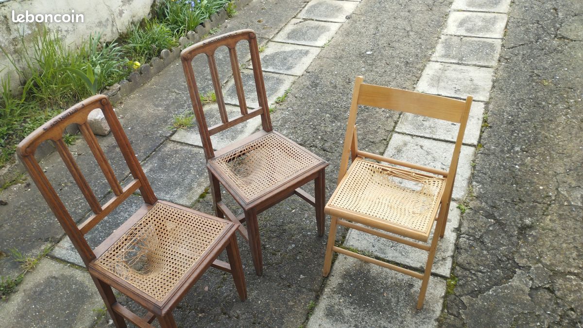 Lot de chaises en cannage (image 1)