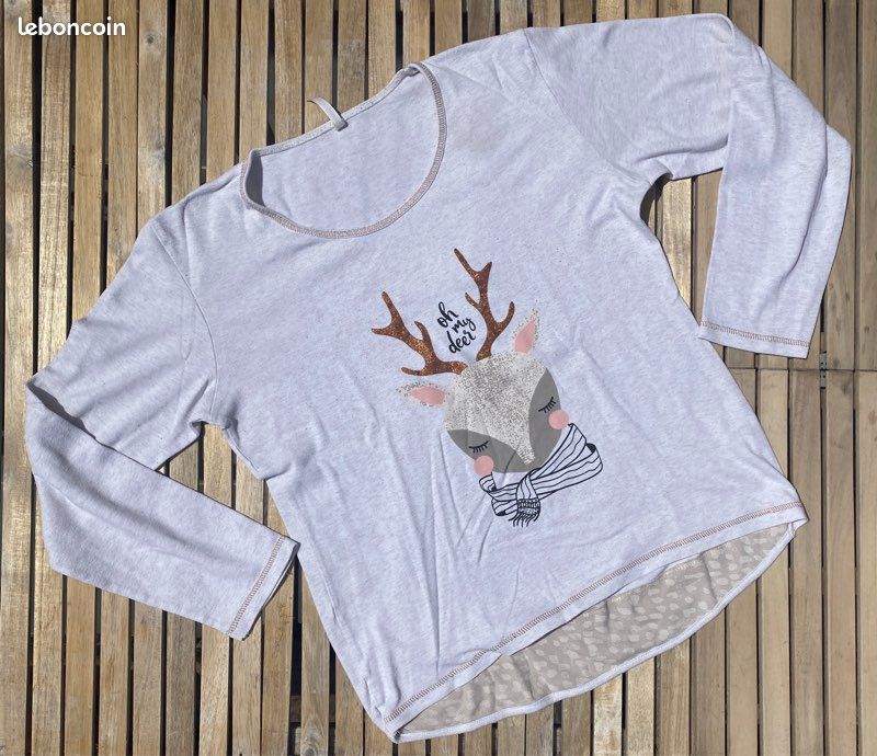 T-shirt motif cerf Melissa Brown L (image 1)
