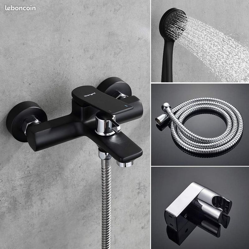 IBERGRIF M13004B Praga, Mitigeur de Bain-Douche, Robinet de Baignoire avec (image 2)