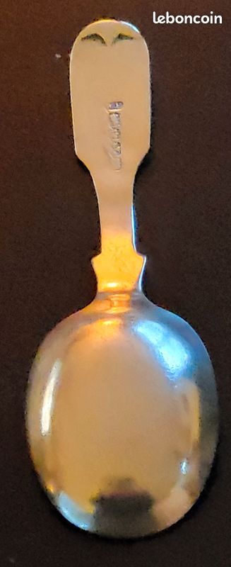 Ancienne cuillère à thé Birmingham William Pugh en argent sterling - Collection
