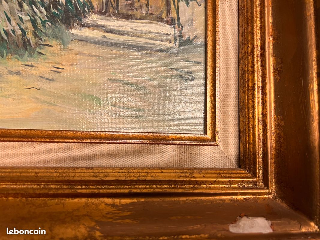 Peinture sur toile signée Marc Ecole française du XXe siècle (image 6)