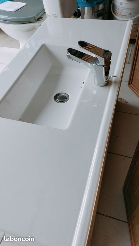 Meuble vasque 100cm suspendu Jacob Delafon et miroir (image 2)