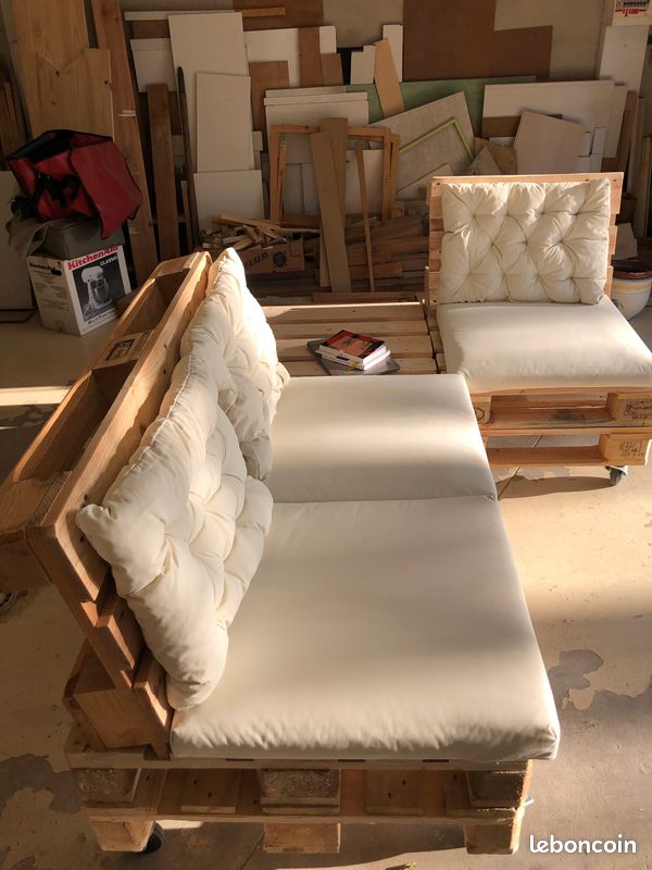 Salon d'extérieur fait-mains à partir de palettes EPAL (image 4)