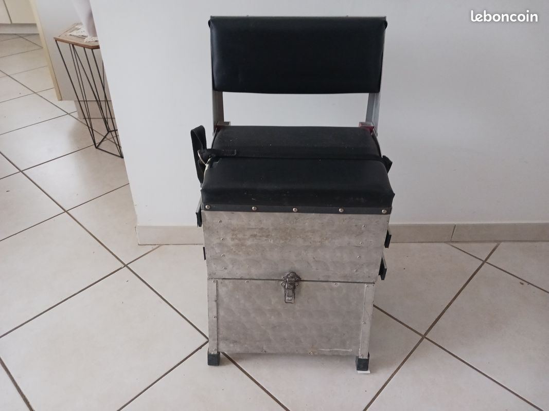 Caisse à pêche aluminium avec dossier Sport Plein air