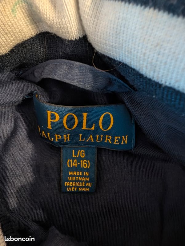 Veste coupe-vent à capuche Polo Ralph Lauren Enfant - Bleu Marine - Taille L (14-16 ans) (image 4)