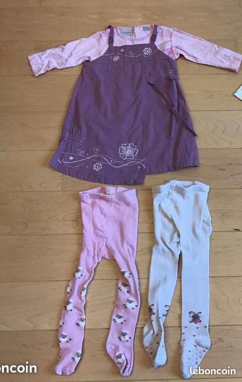 Ensemble robes 18 mois avec tshirt et collant (image 1)