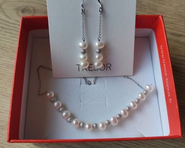 Parure collier boucles d'oreilles perles de culture Montres Bijoux