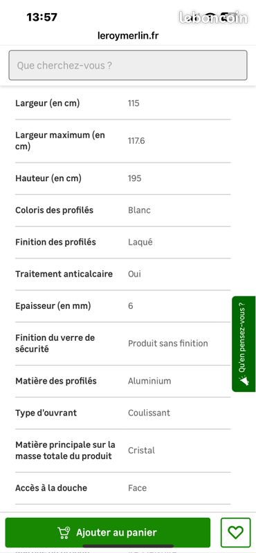 Paroie de douche coulissante (image 2)