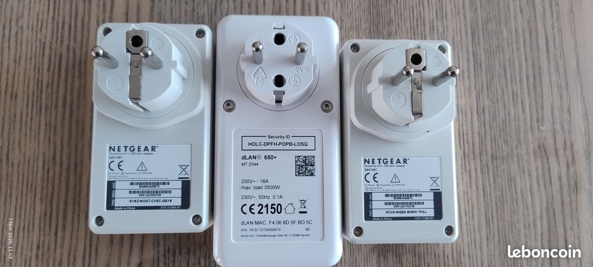 2 adaptateurs CPL Netgear XAVB1401 + 1 Devolo dLAN 650+ (image 2)