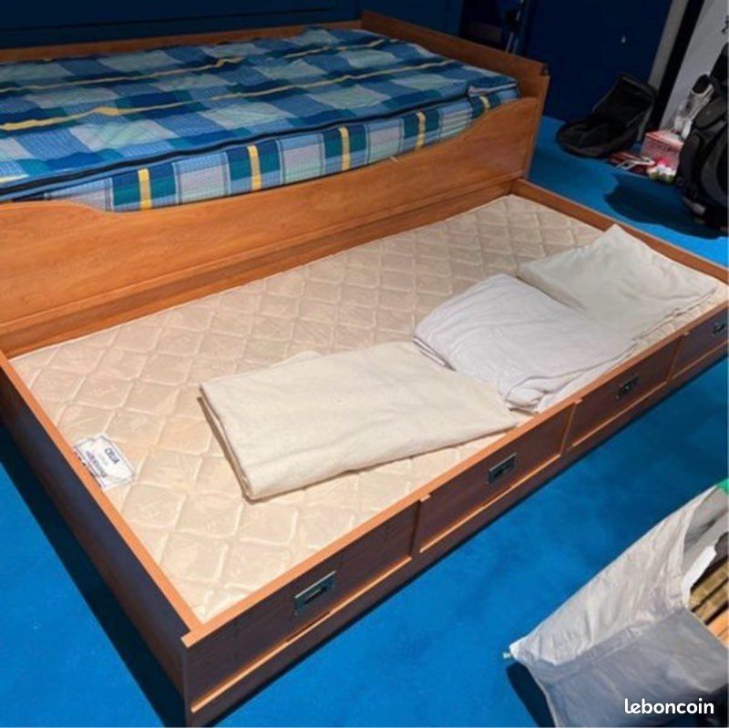 Lit + Commode+ 1 matelas (image 2)