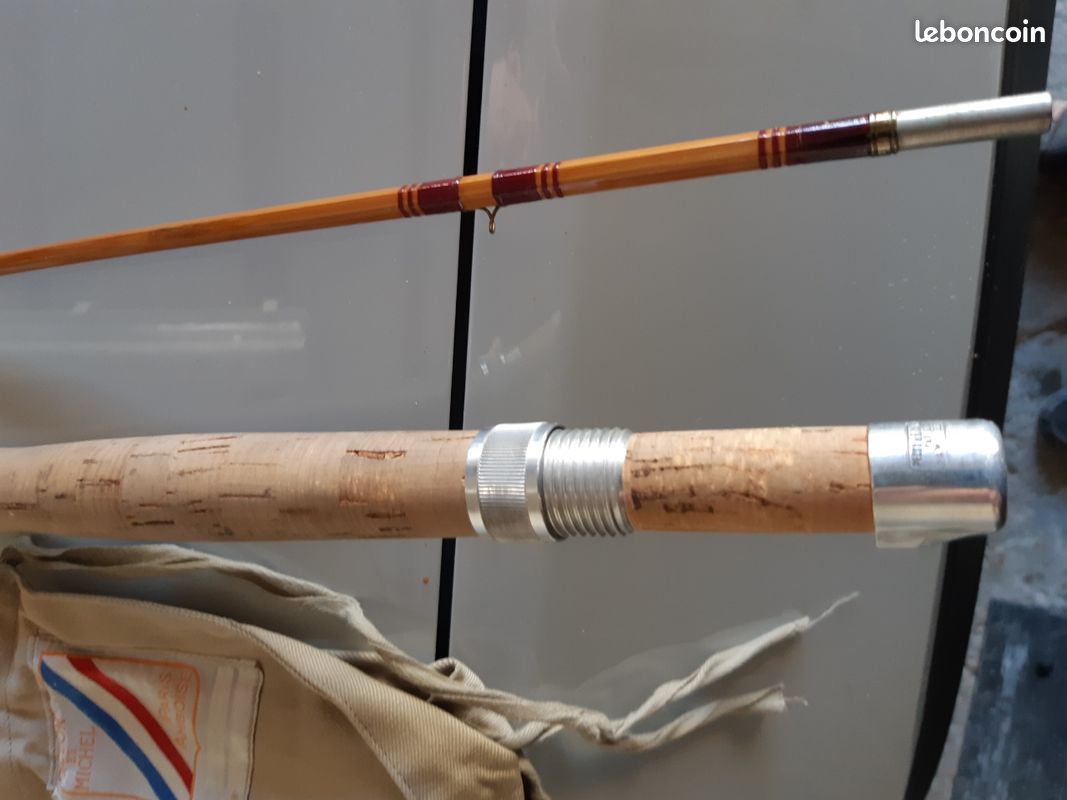 Canne à Mouche Bambou Refendu – 7'11" (241cm) Pour Soie #4/5, Action Semi-parabolique (France)