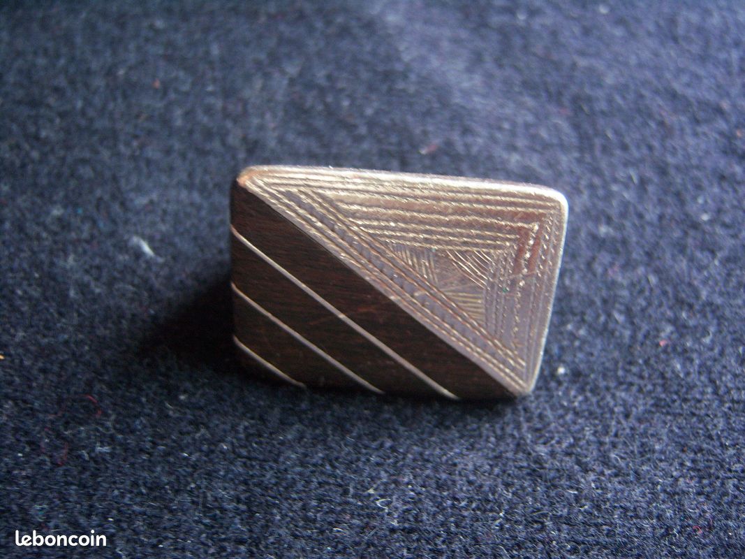 Bague ethnique en ébène et argent gravé Touareg? (image 4)
