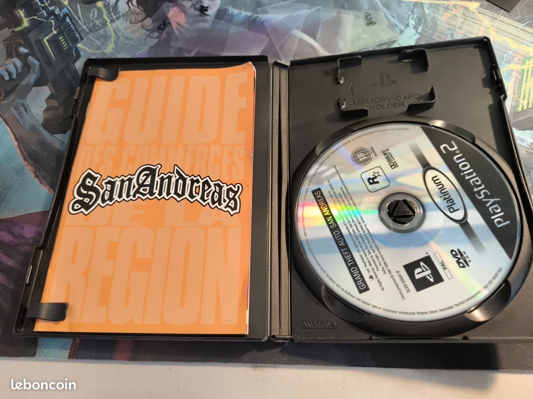 GTA San Andreas PS2 – Platinum – Testé Et Resurfacé – Bon état