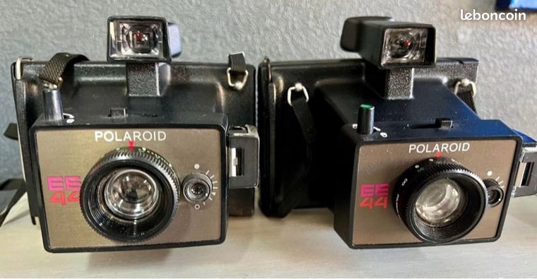 Lot de 4 appareils photo anciens Polaroid Swinger Land, square shooter colorpack