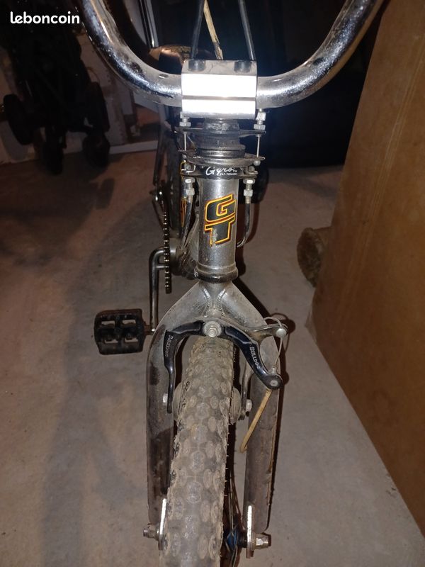 Cintres BMX Vintage GT - Argent - Old School - Neuf Ancien Stock