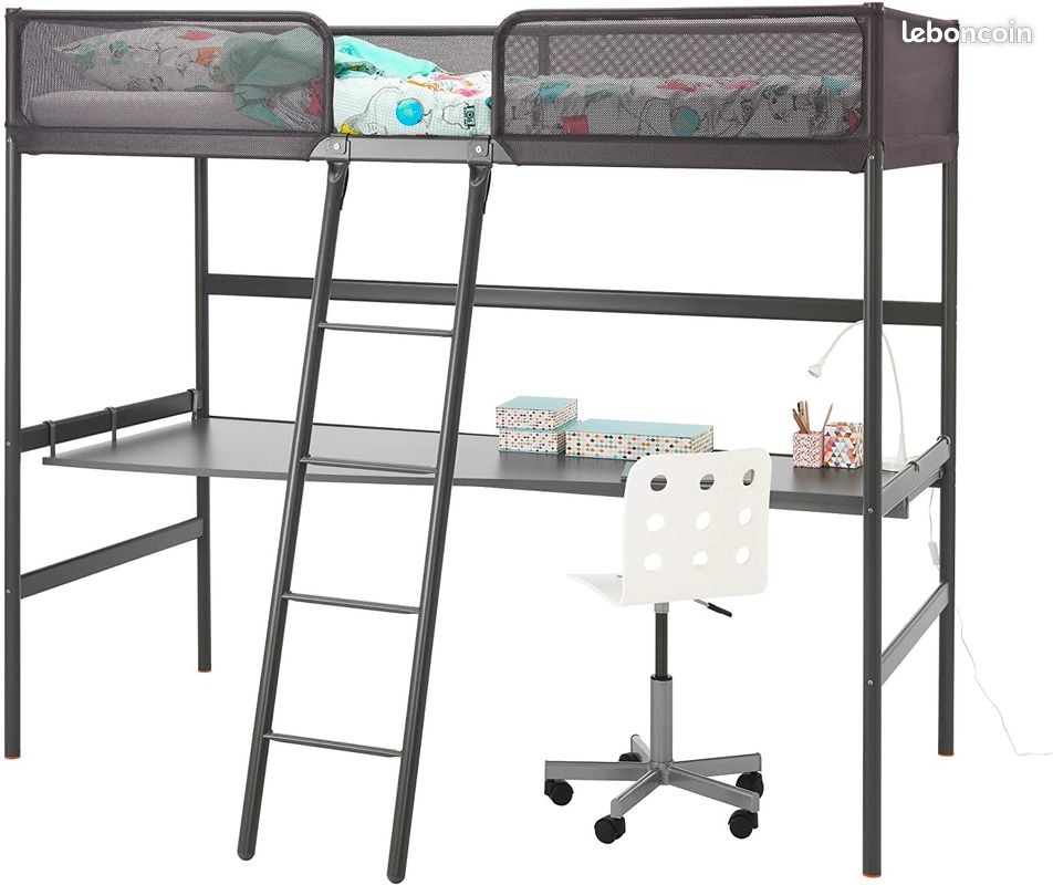 Lit Mezzanine Tuffing avec bureau (image 1)