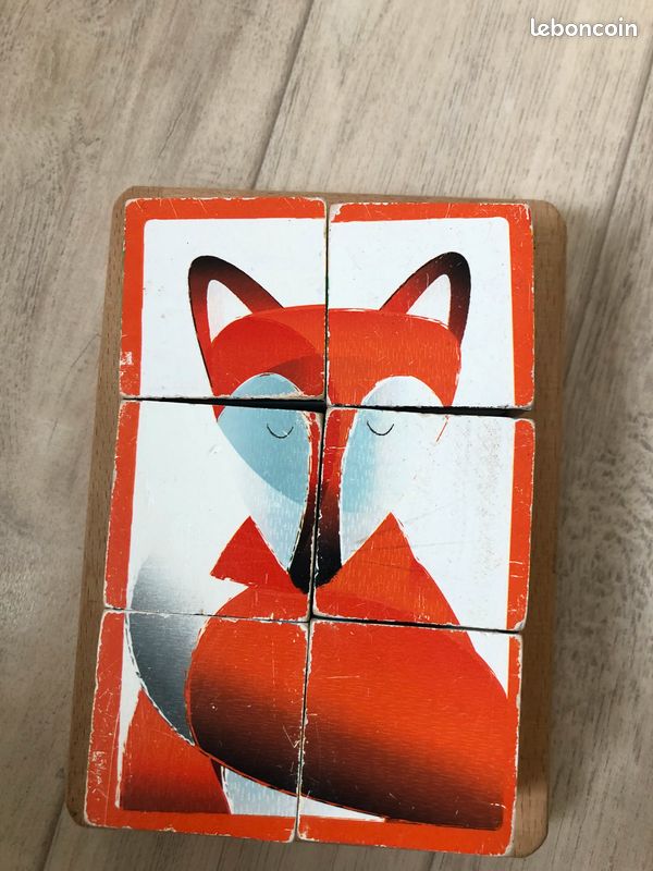 Cubes en bois animaux (image 2)