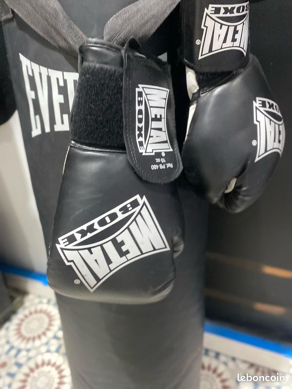 Sac de frappe Everlast Support mural Gants – Très bon état