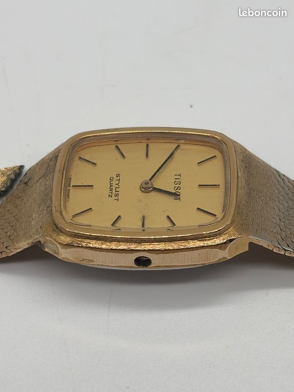 Montre Tissot Stylist Quartz vintage dorée - À restaurer - Pièce collection (image 3)