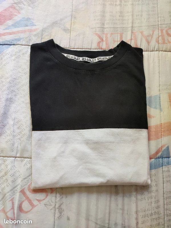T-shirt homme Noir et Blanc Taille XS (image 2)