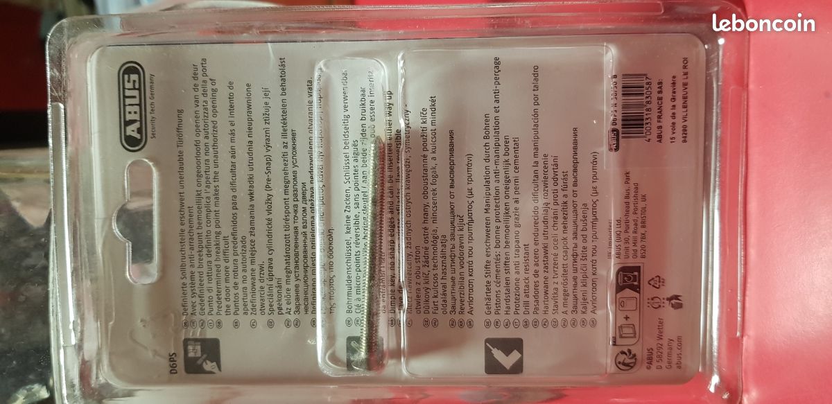 Cylindre profil européens ABUS D6PS (image 2)