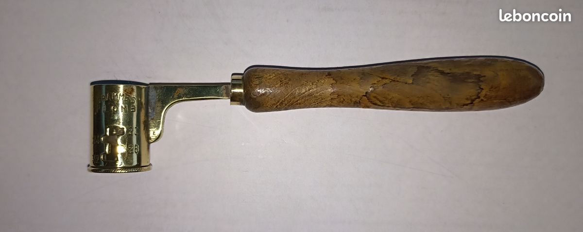 ANCIEN ENCRIER NAPOLÉON III en bois noirci et décors en plomb EUR 50,00