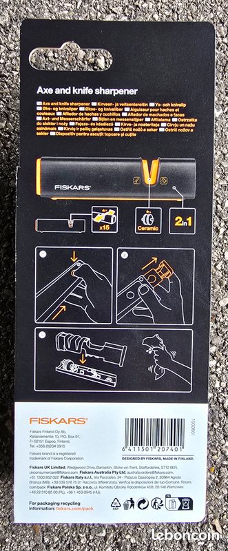 Aiguiseur Fiskars Xsharp – Pour Haches Et Couteaux – Neuf