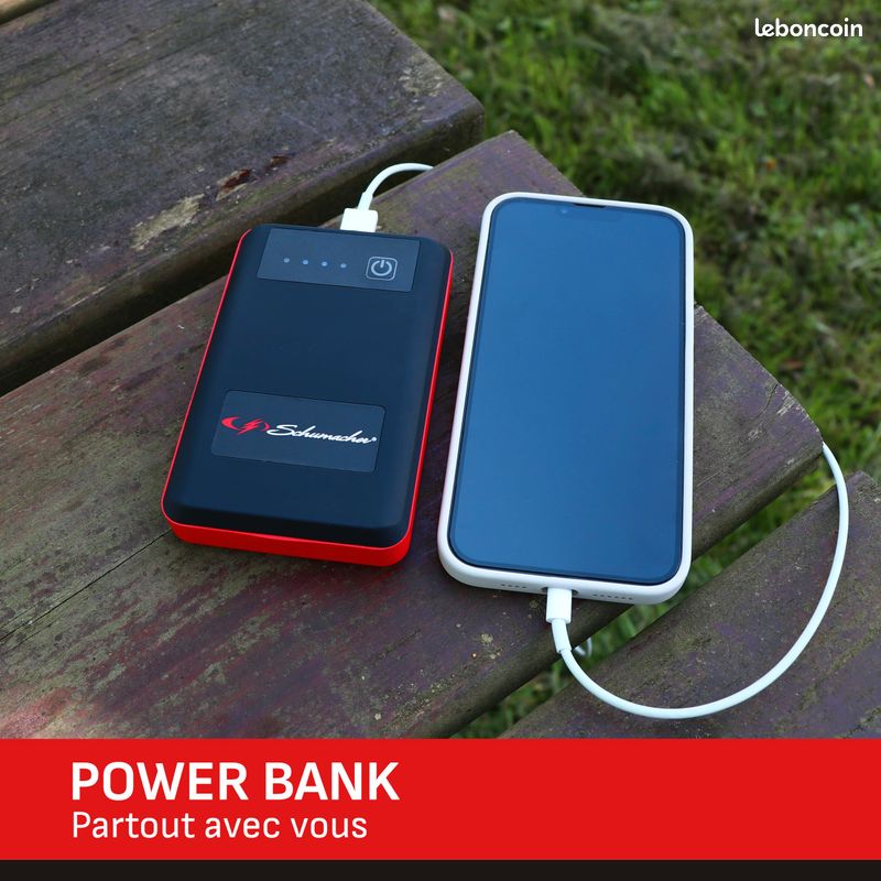 Schumacher SL471 - Booster Batterie Lithium ION 600A 12V - Moteur jusqu'à 4,0L Essence / 2,0L Diesel - Lampe Torche - Power Bank pour Recharge Via USB - Puissant et Ultra-Compact (image 5)