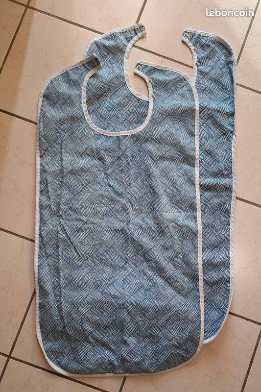 Lot De 2 Grands Bavoirs à Homard En Coton Pour Adultes - Blanc, Rouge Et Vert - Marque Générique
