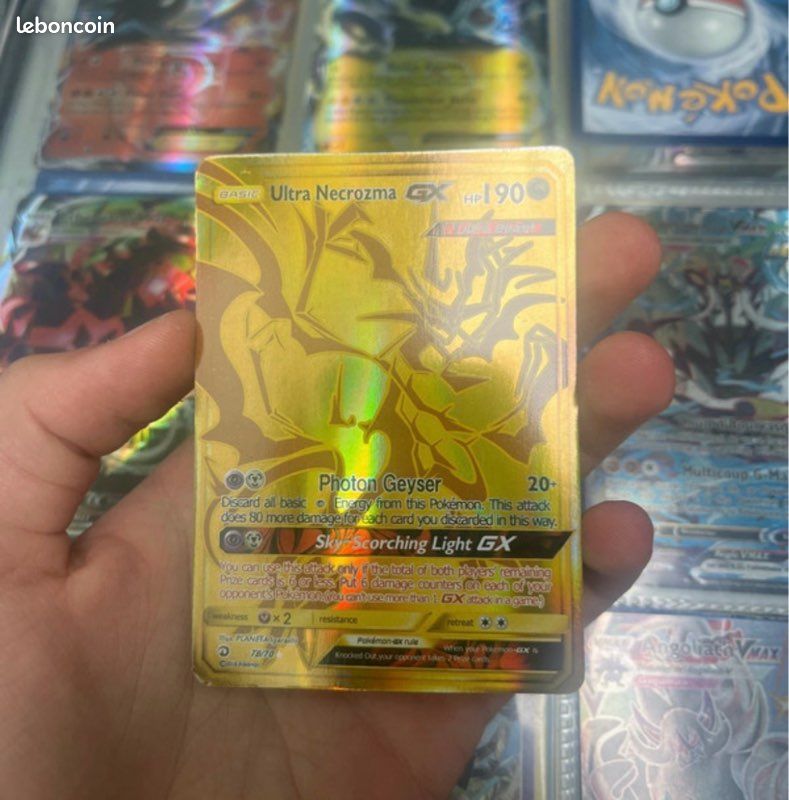 pokemon cards ultra necrozma gx gold Ultra Necrozma GX (SM126) (Jumbo Card) [Sun & Moon: Black Star Promos]