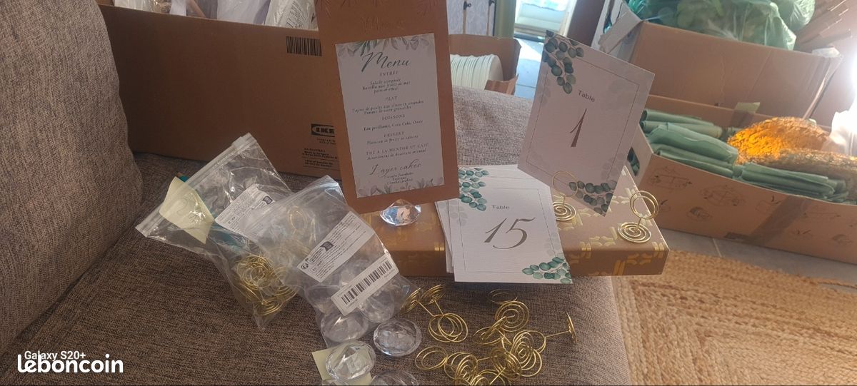 Numéro de tables pour mariage et leur support (image 1)