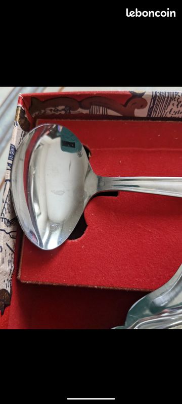 Saucière En Inox Avec Cuillère - Vintage - Argenté - Métal