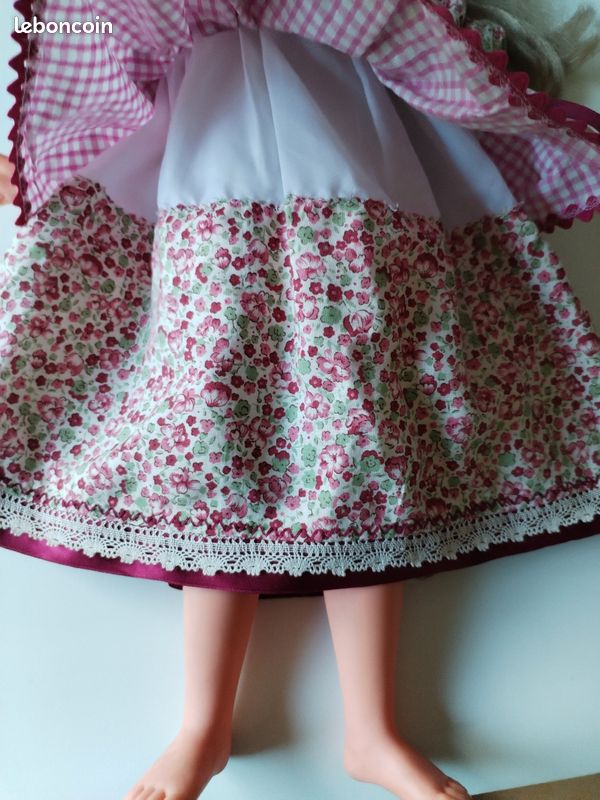 Barboteuse Coton Vintage Pour Poupée - Taille 50 - Marque Suce Pouce